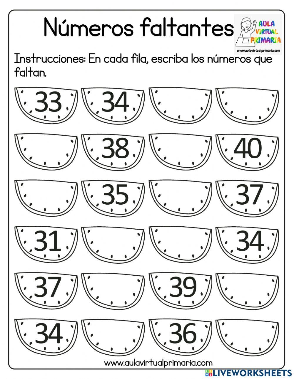 Numeros faltantes