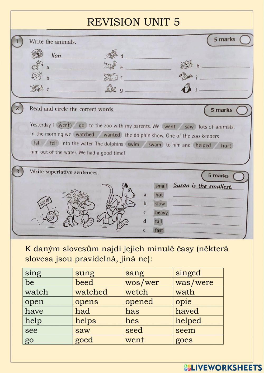 Revision unit 5 - Happy Earth