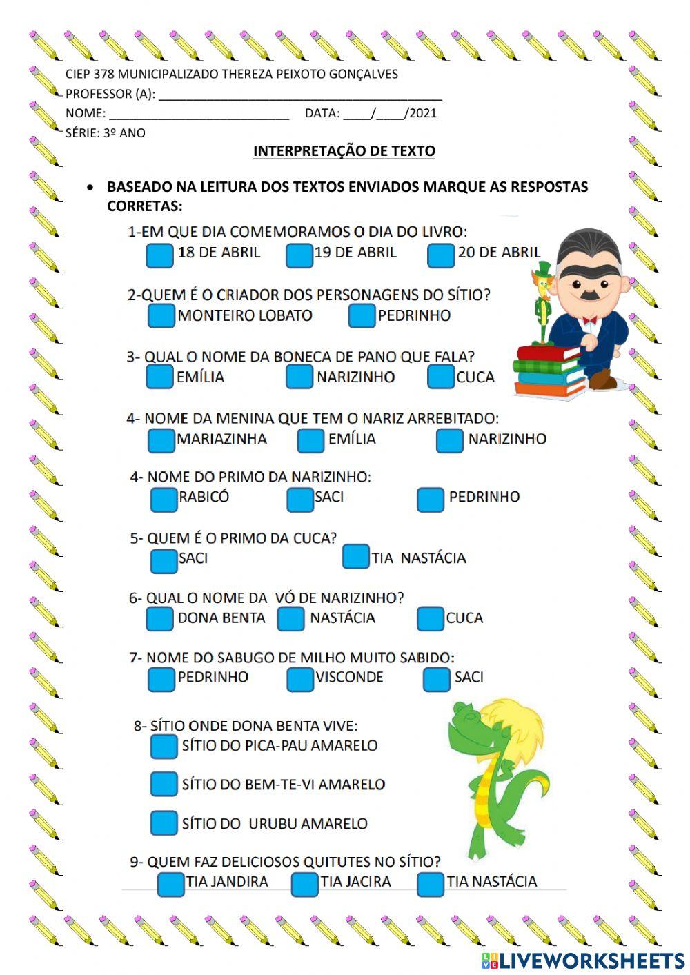 Interpretação-cruzadinha