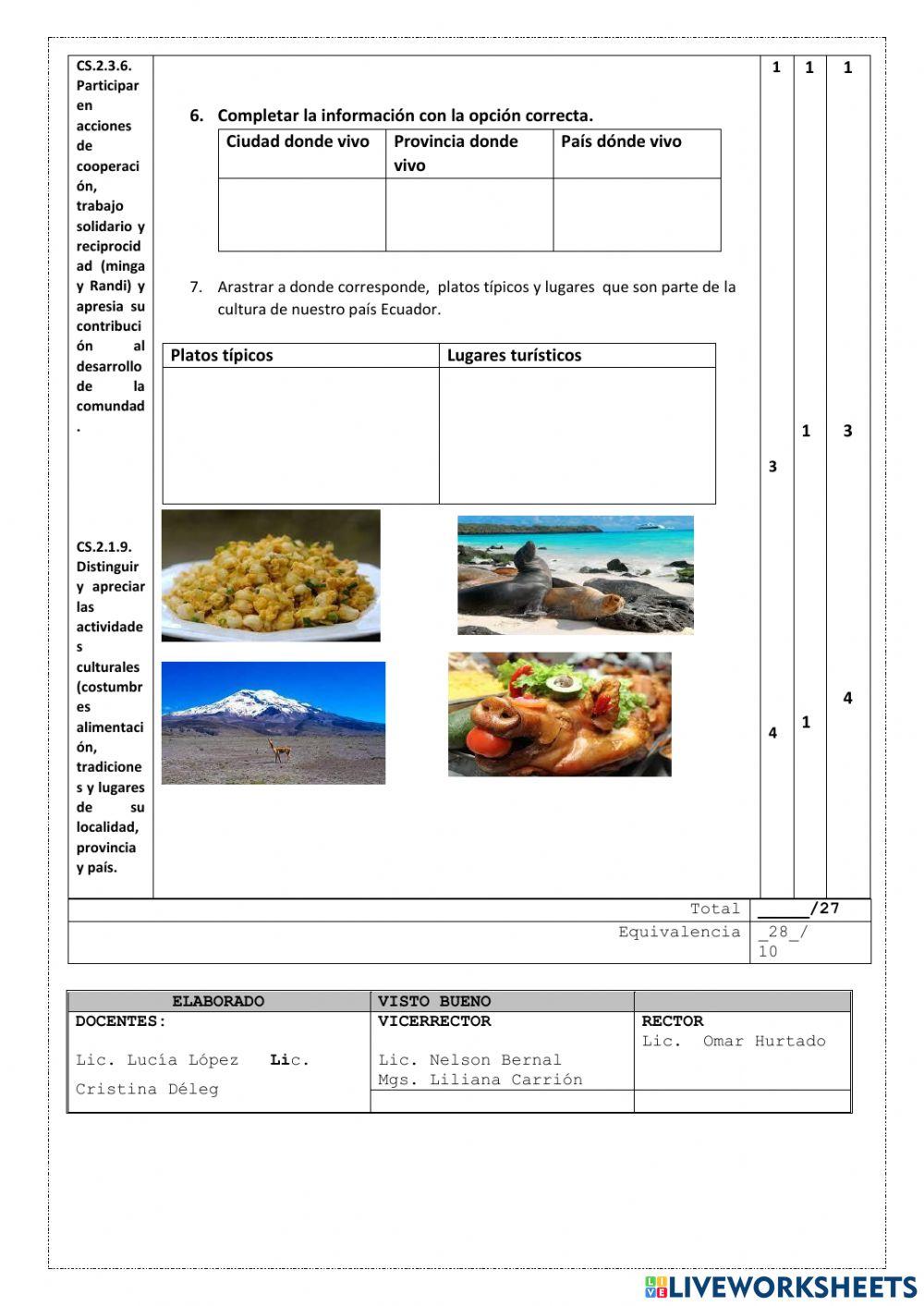 Evaluación estudios sociales bloque 3