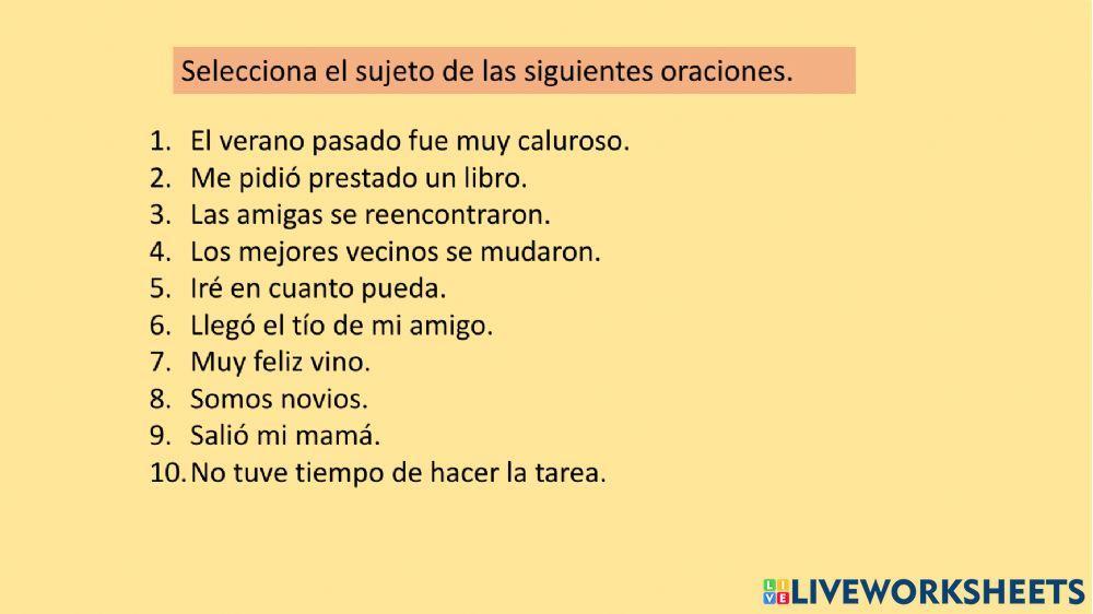 Sujeto tácito y expreso