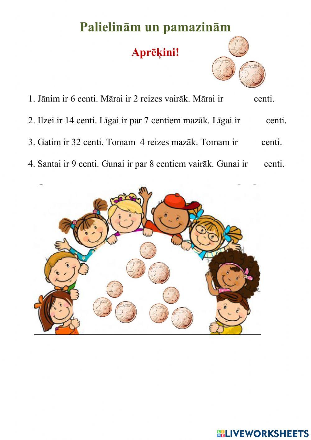 Palielinām un pamazinām