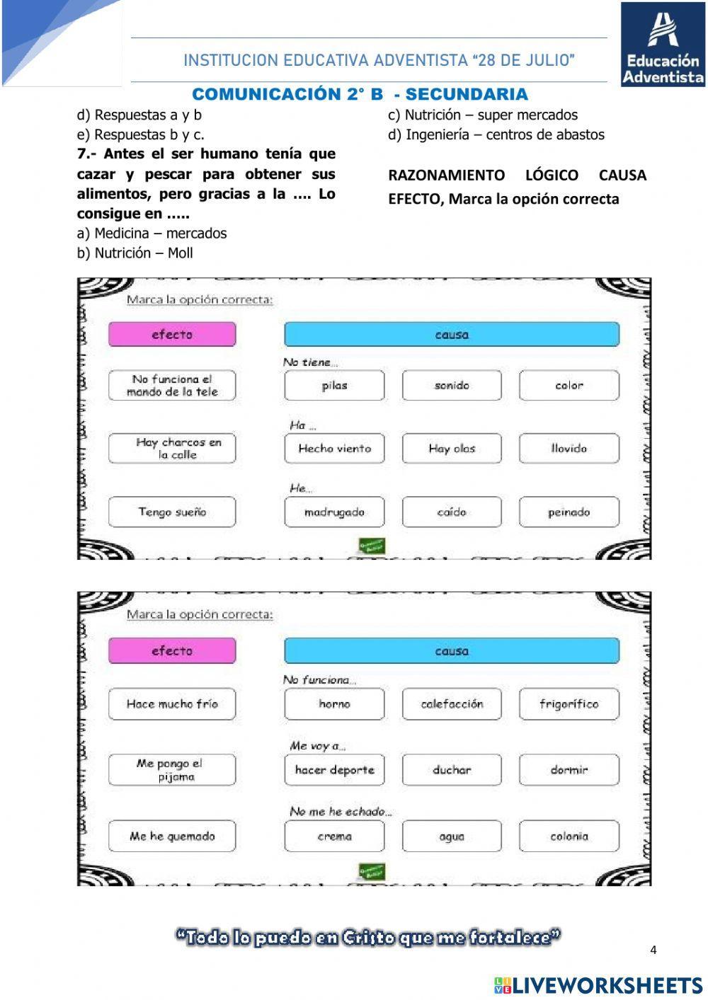 Causas y consecuencias en nuestras lecturas