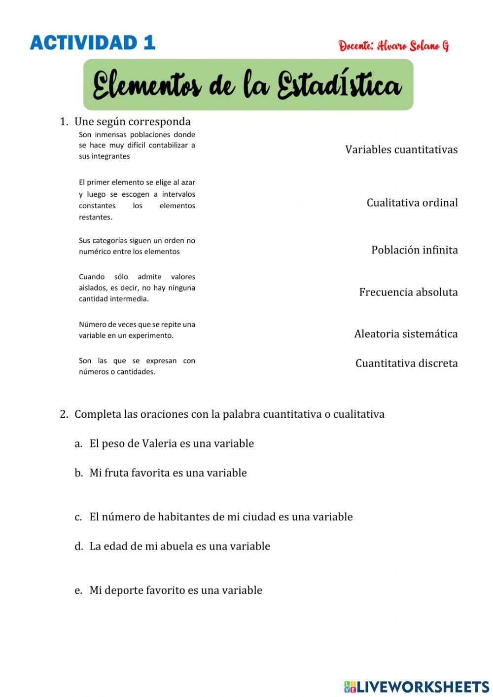 Elementos de la estadistica