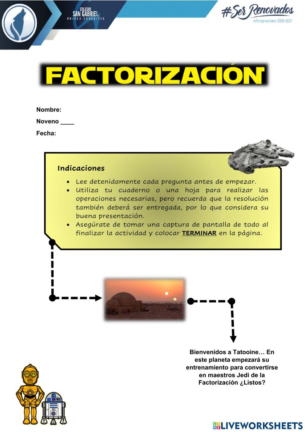 Factorización: Factor común