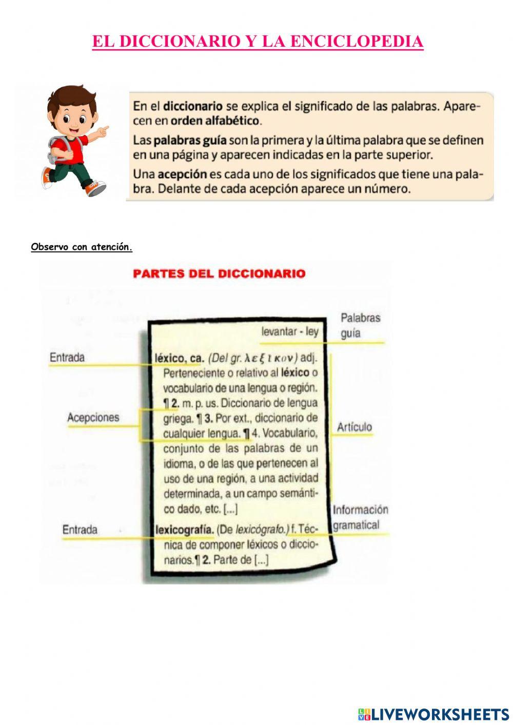 El diccionario y la enciclopedia