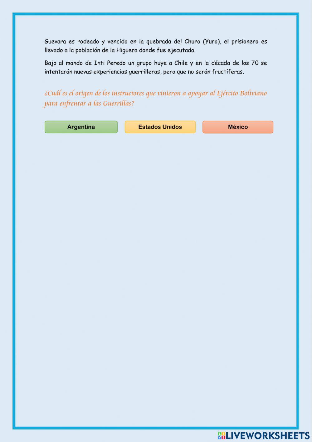 7 de las 13 guerras de Bolivia