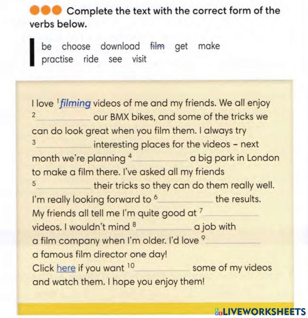 Verb + -ing - Verb + to-infinitive