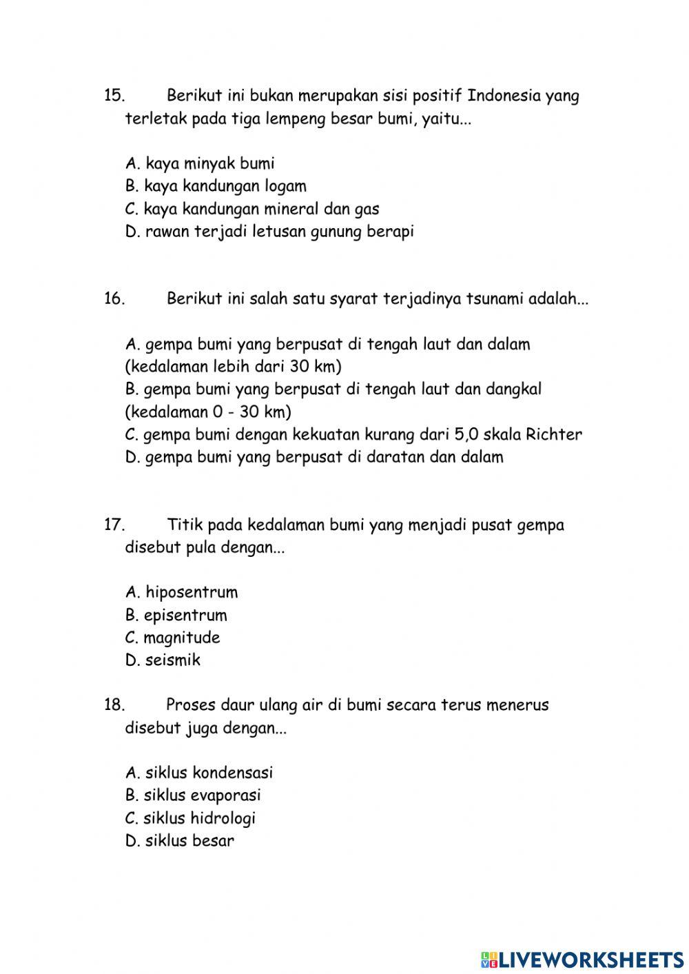 Ulangan Lapisan Bumi