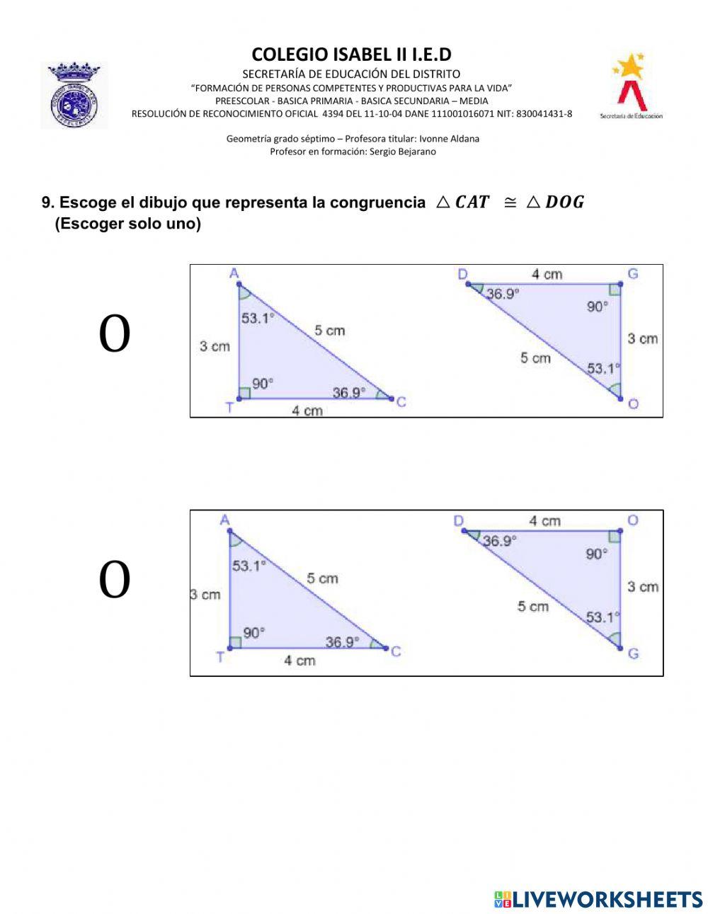 TRIÁNGULOS CONGRUENTES 702