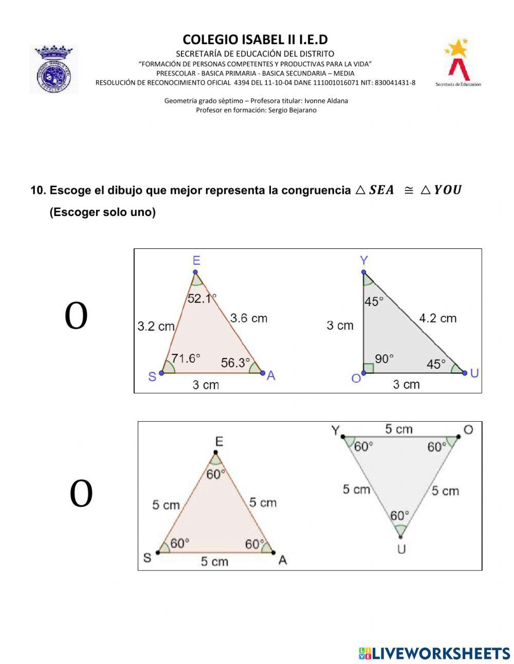 TRIÁNGULOS CONGRUENTES 702