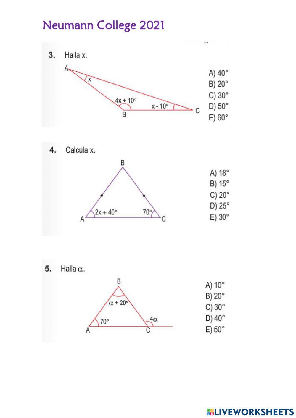 Lineas notables de triángulos