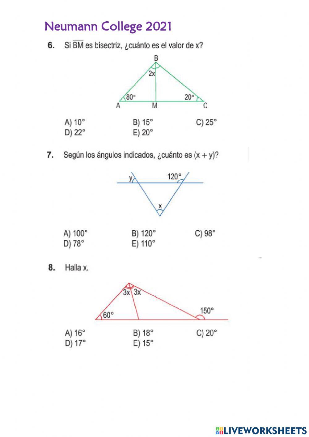 Lineas notables de triángulos