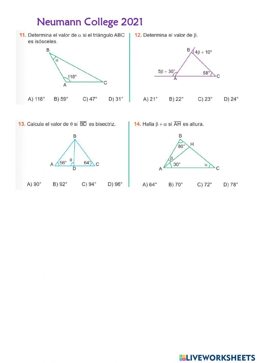 Ángulos y triángulos