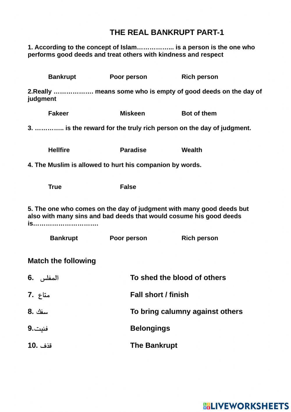 The Real bankrupt part1