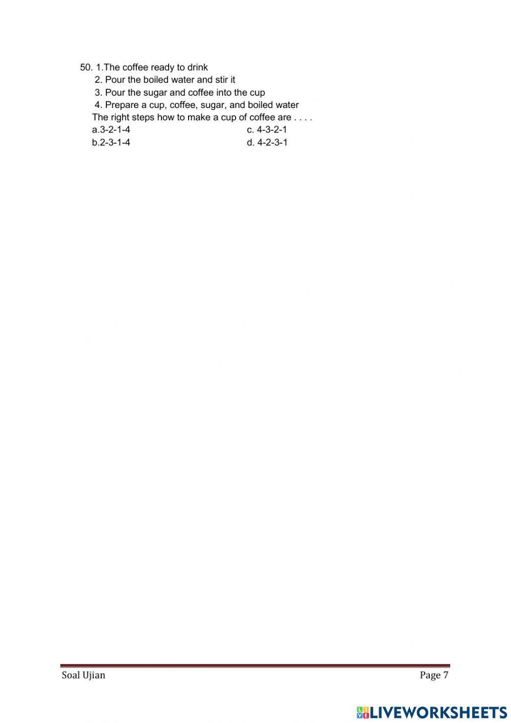 Ujian sekolah bahasa inggris kelas 6