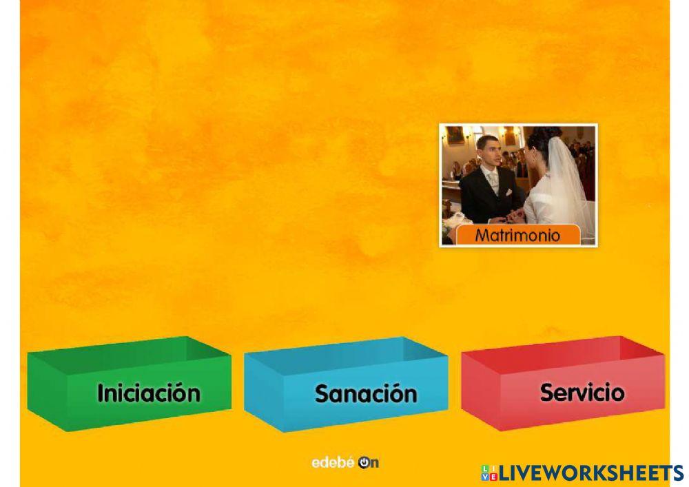 Clasifica estos sacramentos