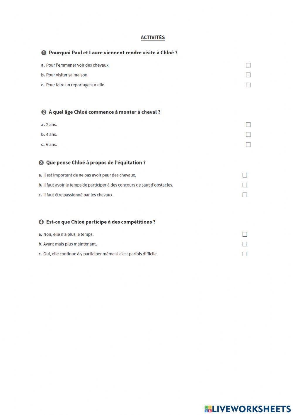 Une passion: les chevaux