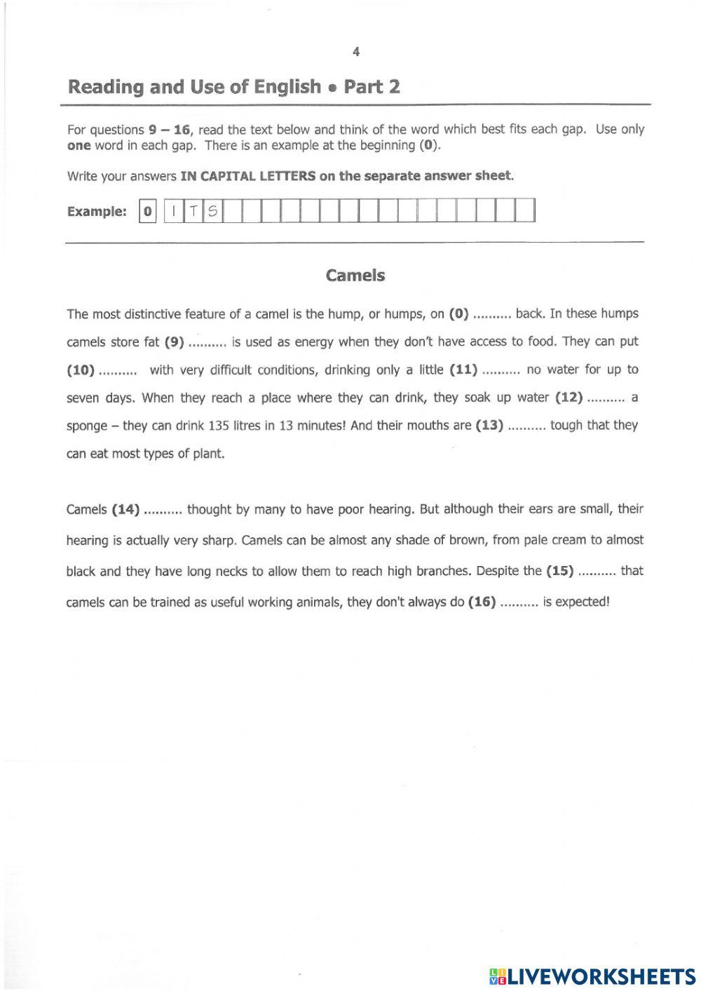 Cambridge b2 first reading and use of english parts 1 4