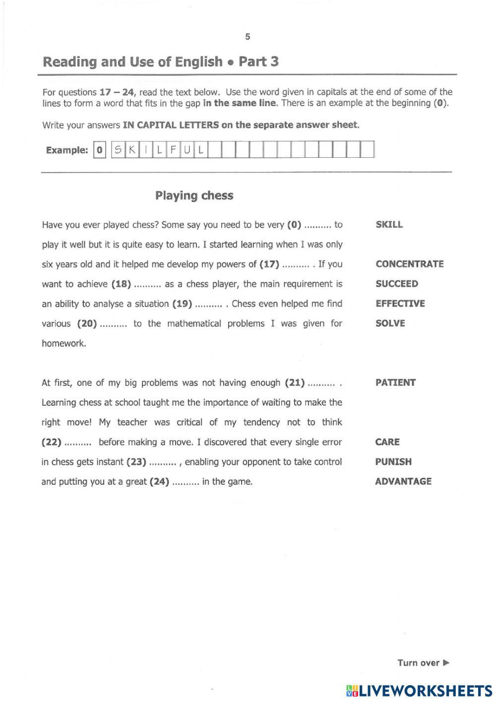 Cambridge b2 first reading and use of english parts 1 4