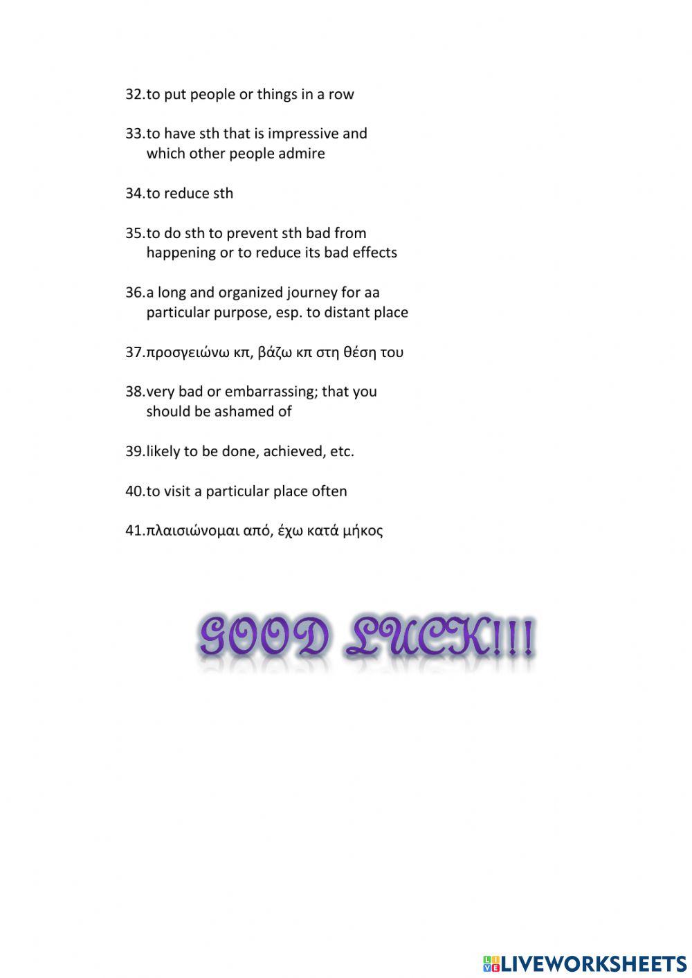 Targeting Proficiency Module 10 (10.41-10.81)