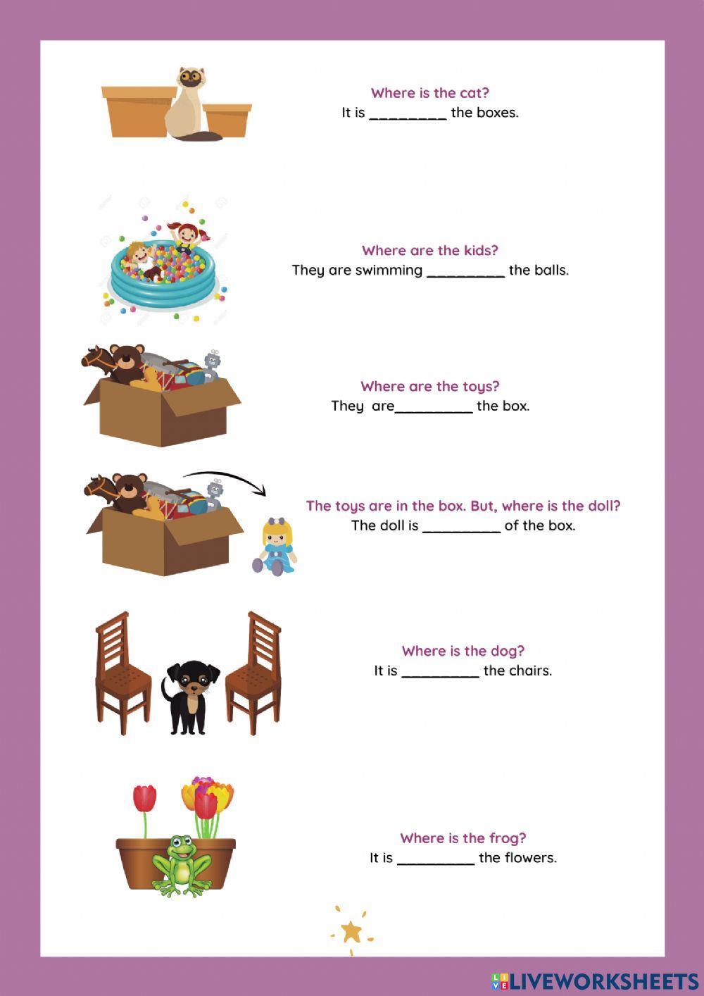 Prepositions of place 2