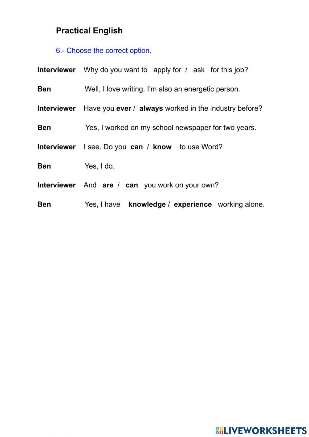 2 ESO Work and Play Unit 2 Revision 2