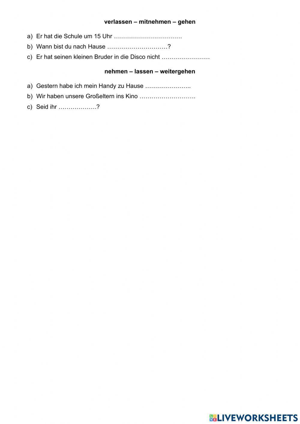 Perfekt-starke Verben