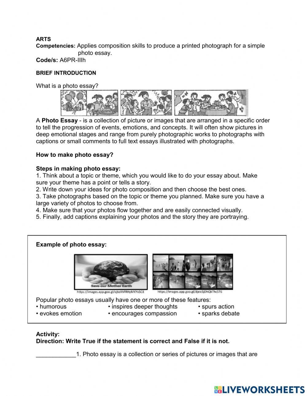 Photo Essay Photo Essay