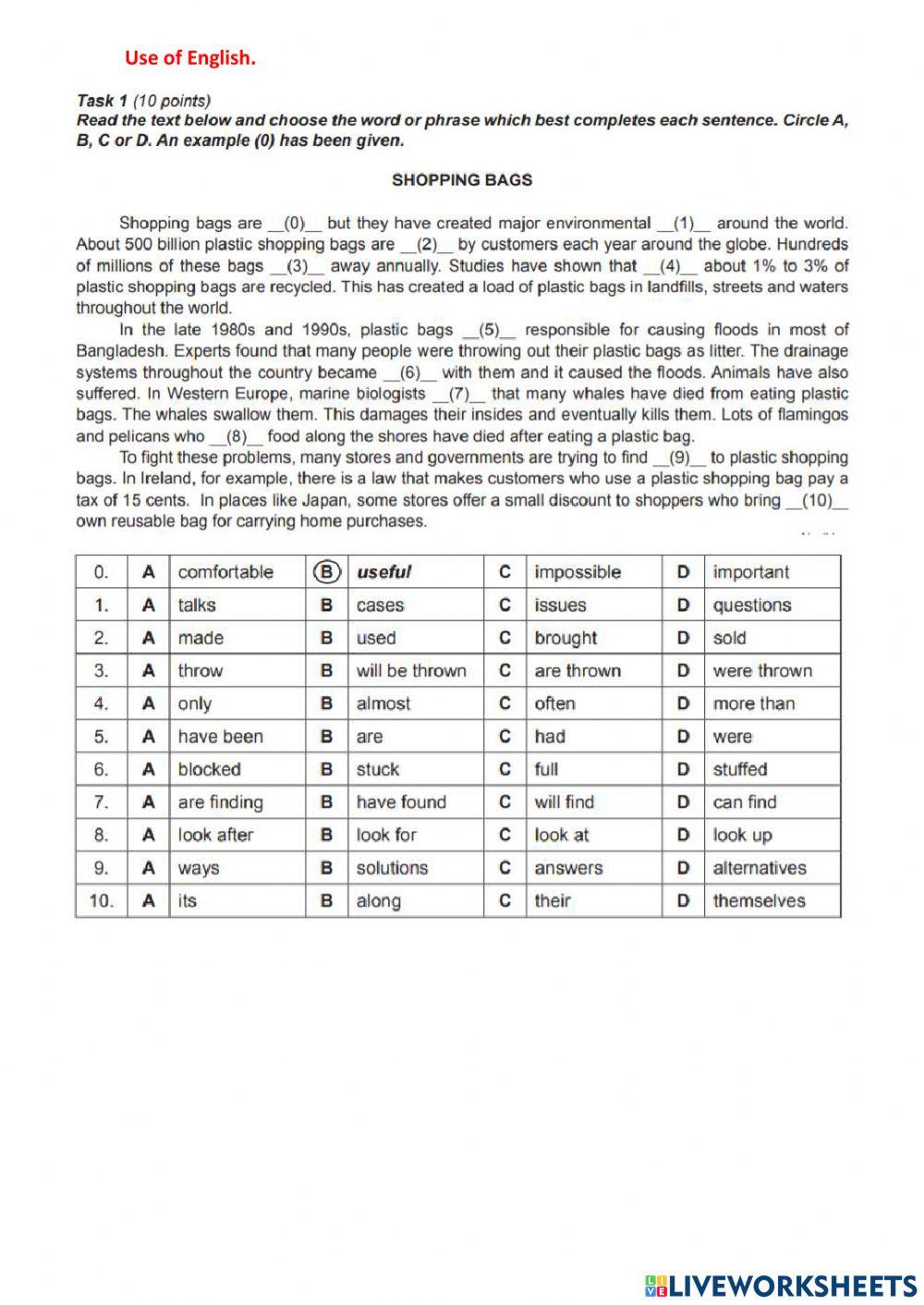 Exam preparation 2017 Y9