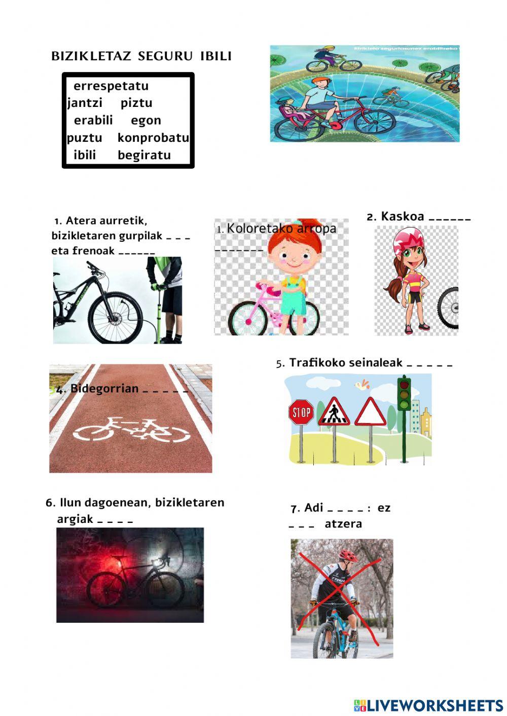 Bizikletaz seguru ibili. Arauak