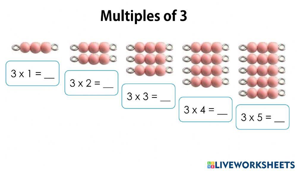 931792 | Multiples of 3 | hephzdontlie | LiveWorksheets