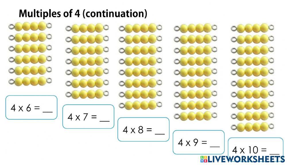 931819 Multiples of 4 hephzdontlie LiveWorksheets