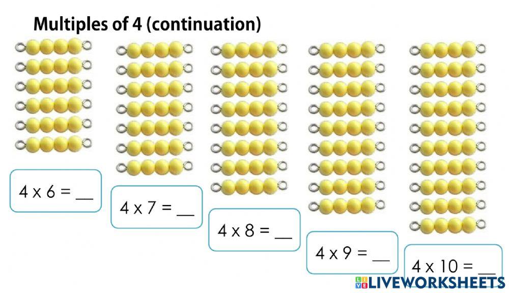 Multiples of 4