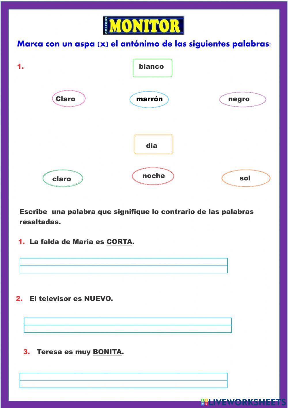 Sinónimo y antónimo