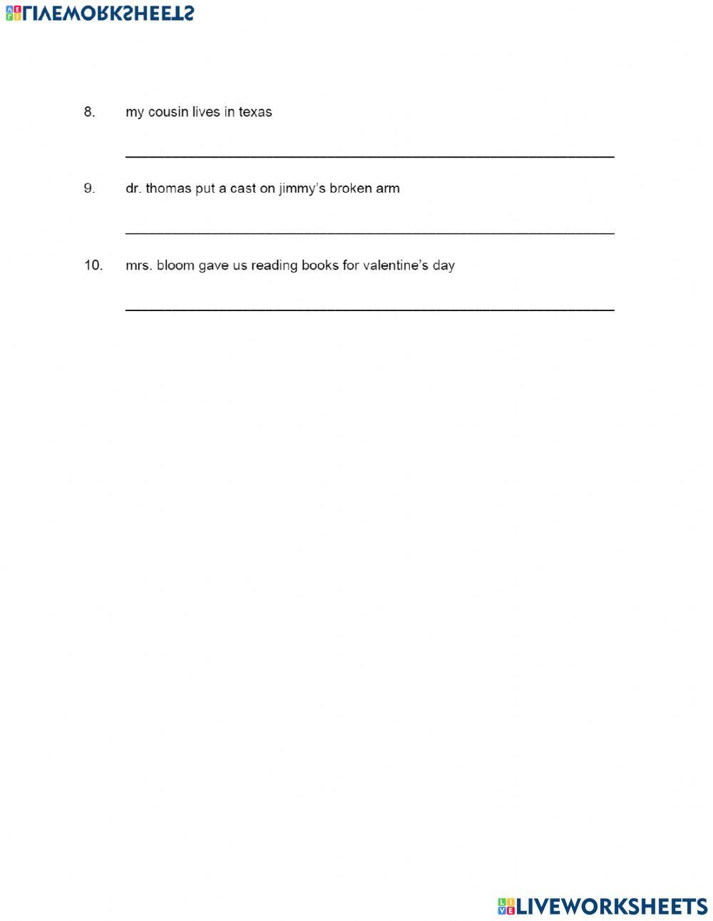 Capitalization and Punctuation