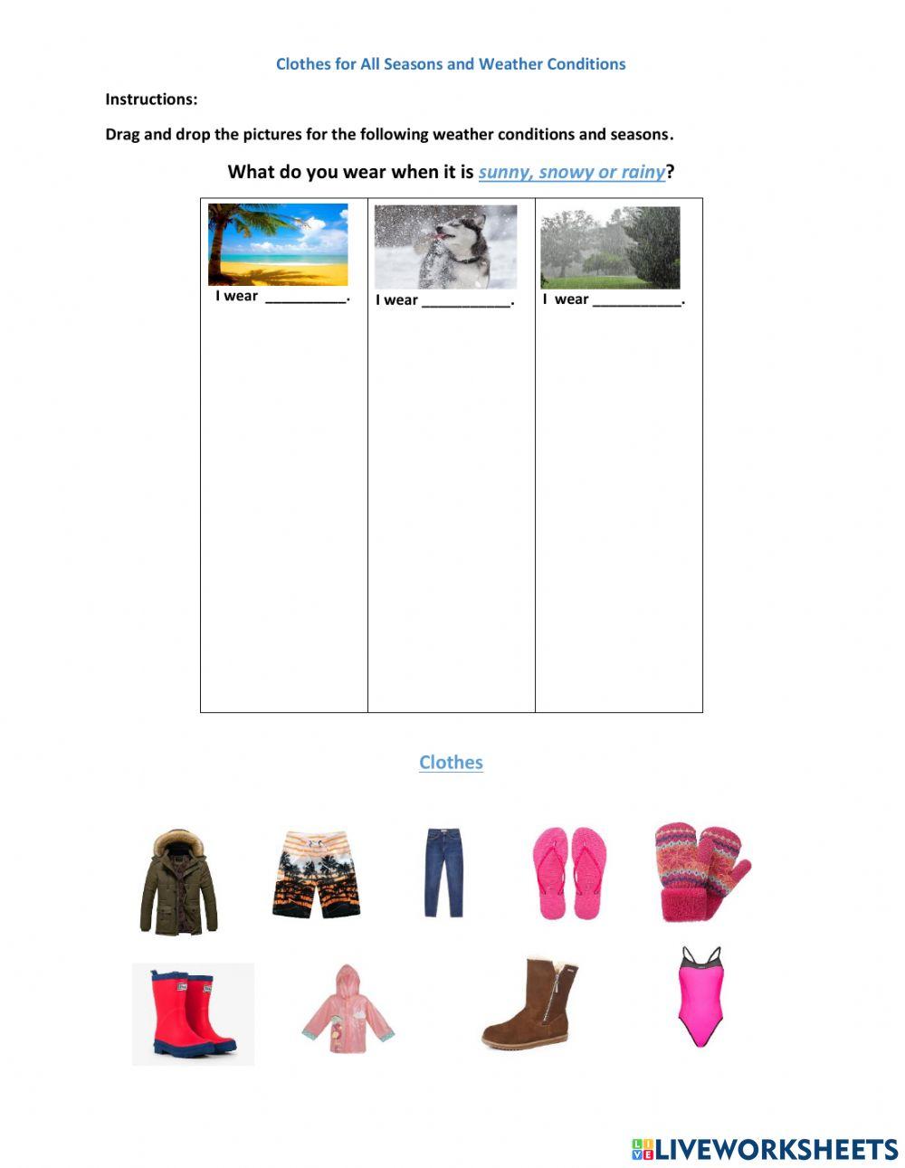 Class-4: Clothes and weather conditions 