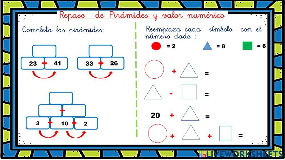 Pirámides y valor numérico