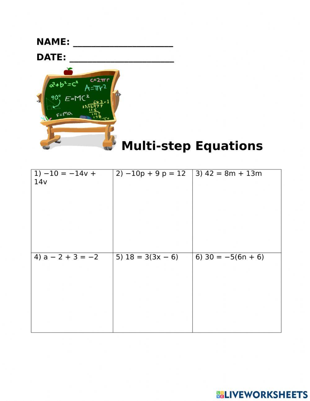 Multi-step Equations