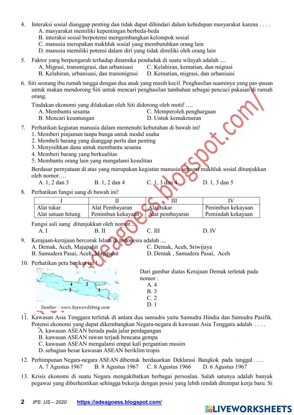Simulasi Tes USBN Kelas 9