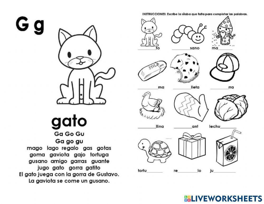 Fonemas ga , go , gu