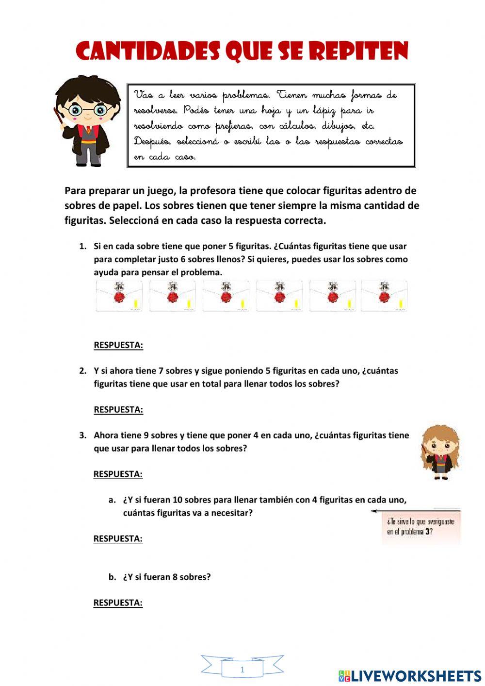 Cantidades que se repiten I