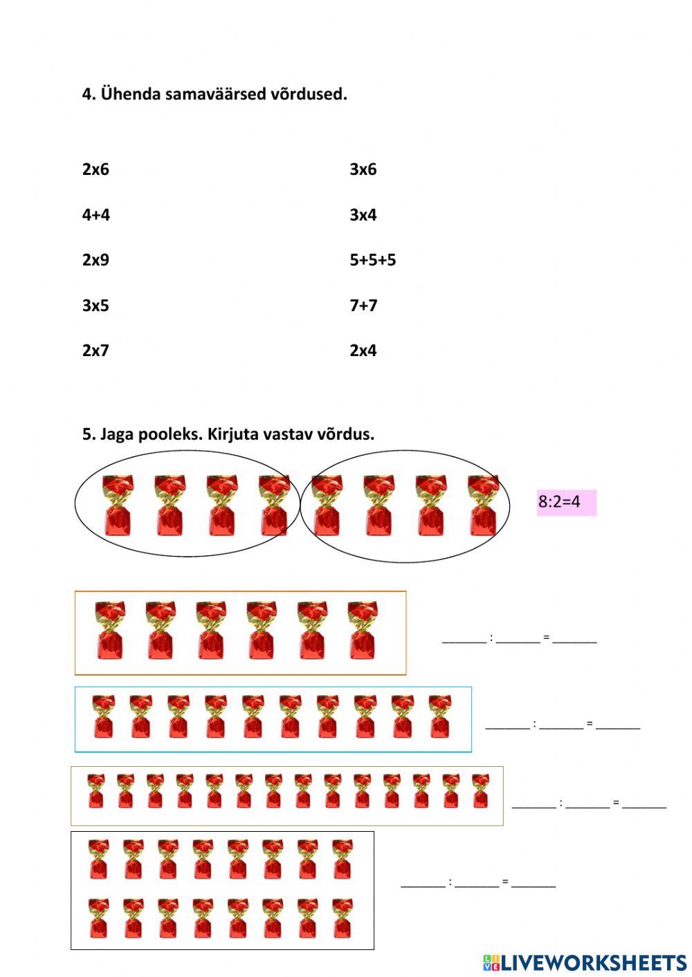 Korrutamise seos jagamisega