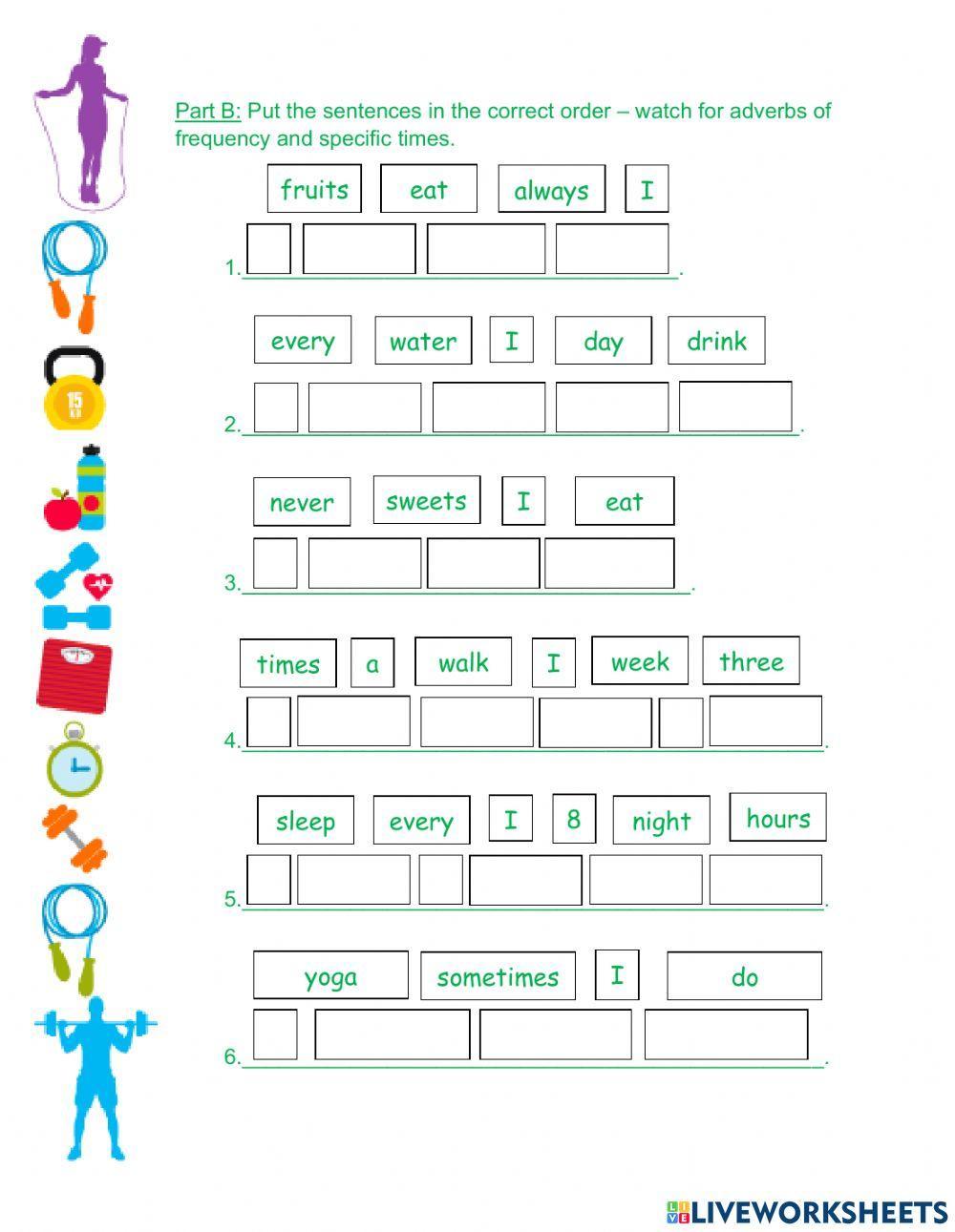 Healthy and Unhealthy habits