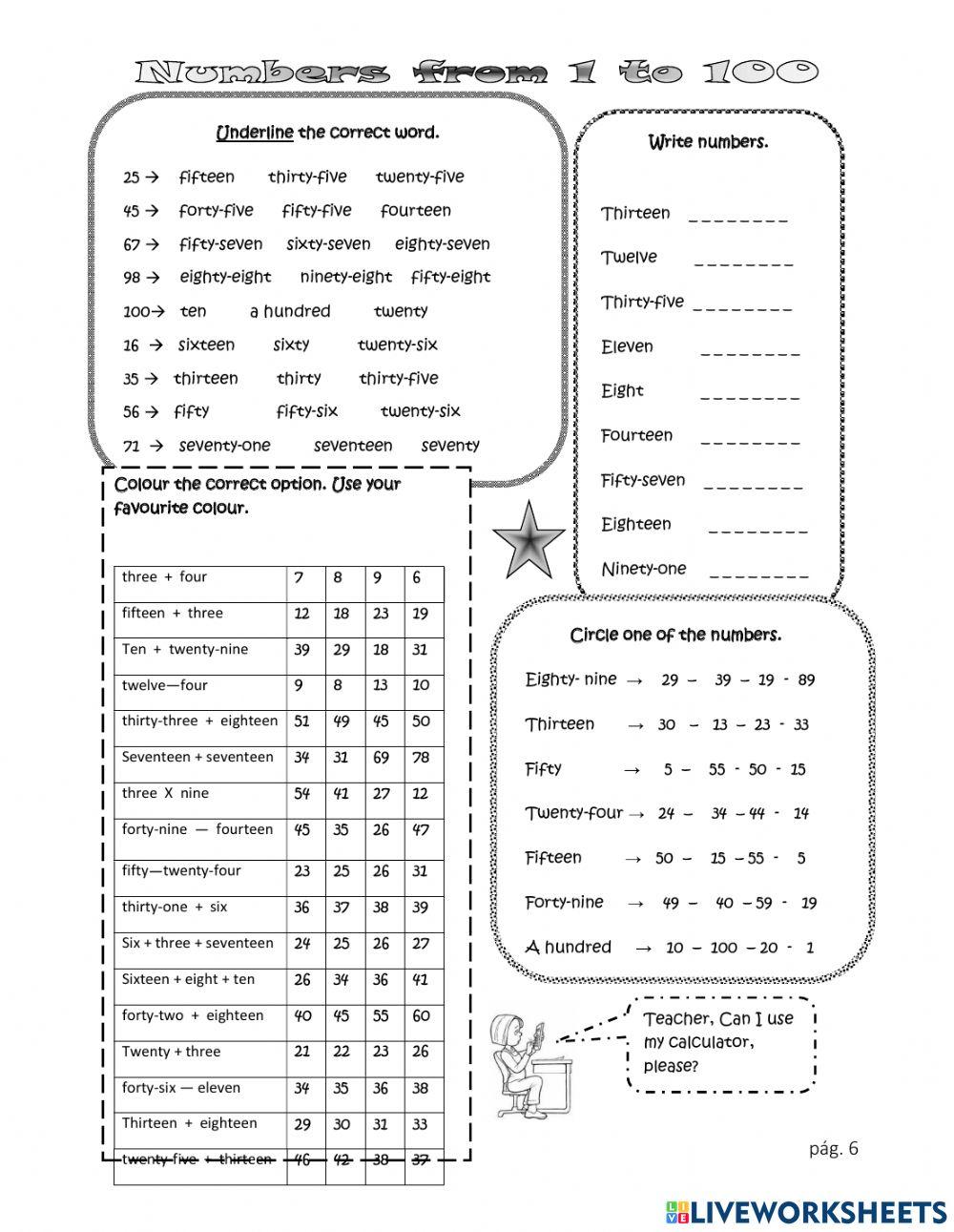 Numbers 1 To 100 Online Worksheet For Elementary Live Worksheets numbers-1-to-100-online-worksheet-for-elementary-live-worksheets