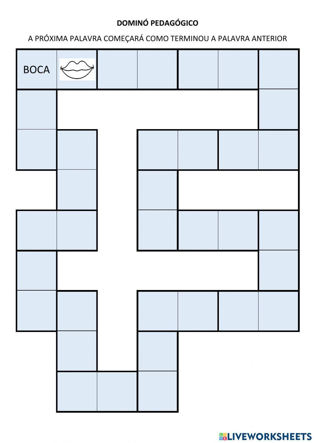 Dominó  da última sílaba