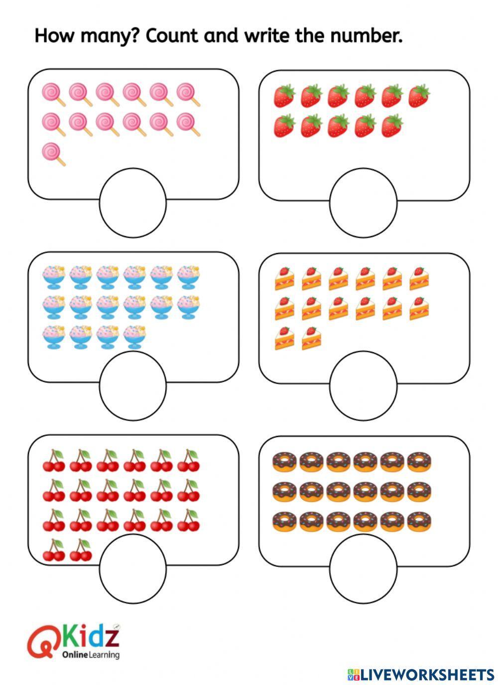 Count and write the number Count and write the number