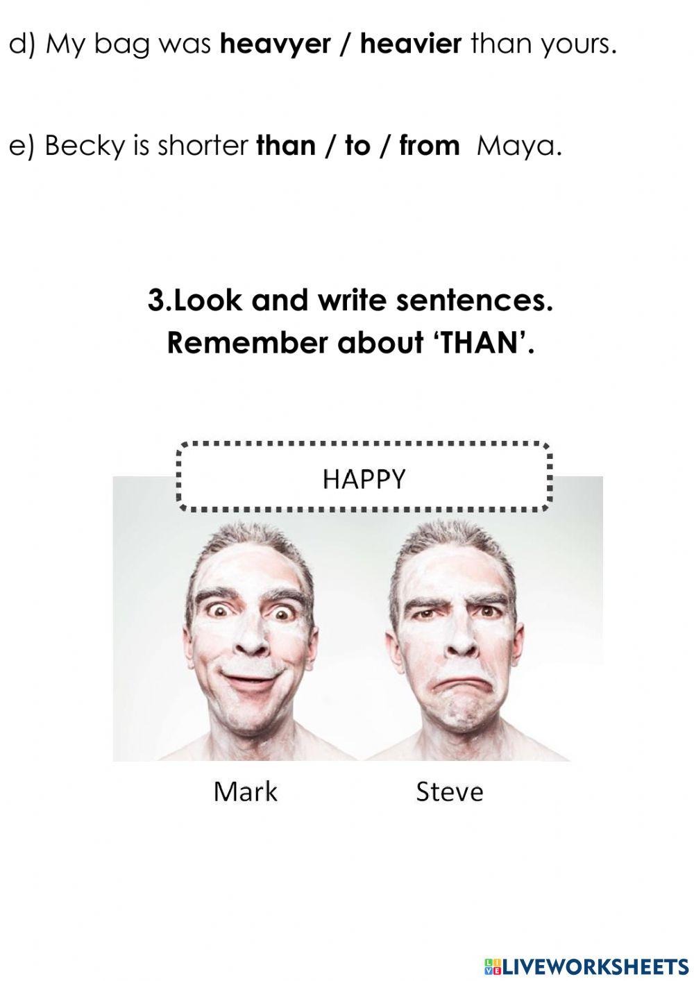 Comparatives and superlatives