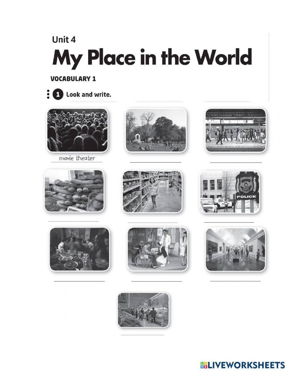 Unut 4: My place in the world
