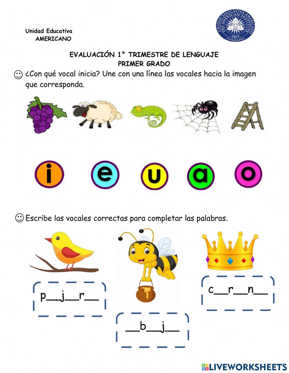 Examen 1º Trimestre lenguaje 2021 - 1